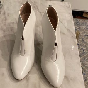 New SJP white heeled boots